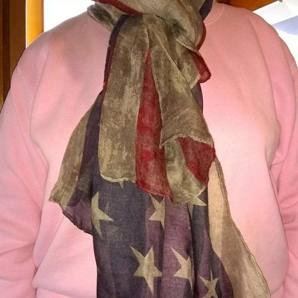 Americana fashion scarf vintage style flag